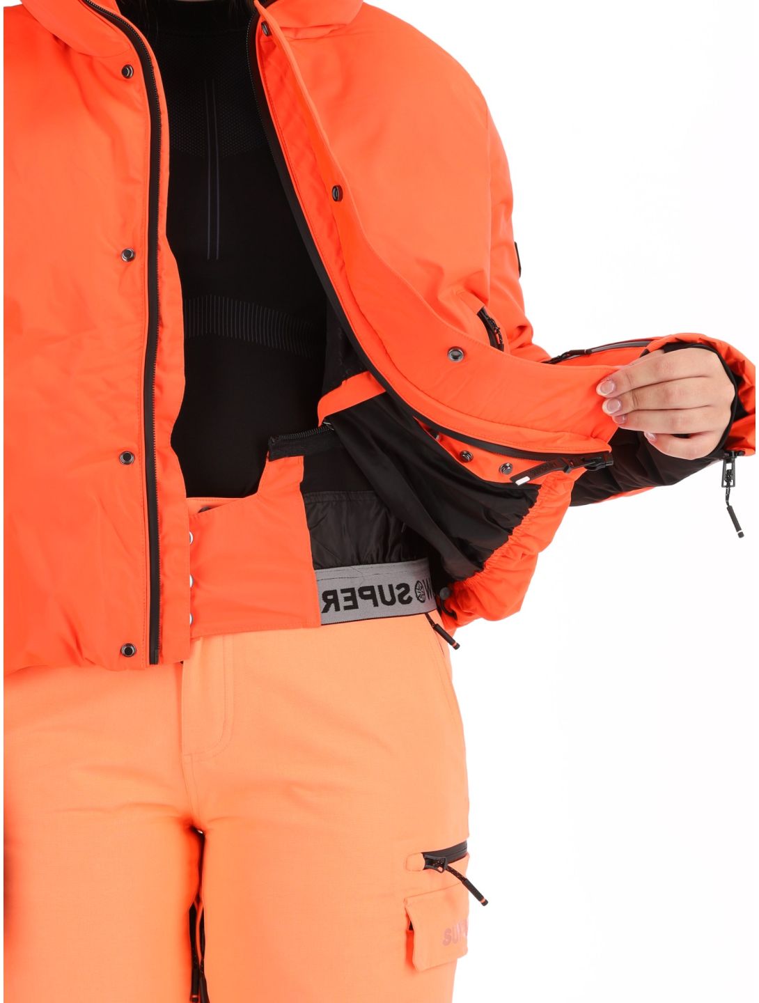 Superdry, Ski Slalom Puffer ski-jas dames Volcanic Coral roze 