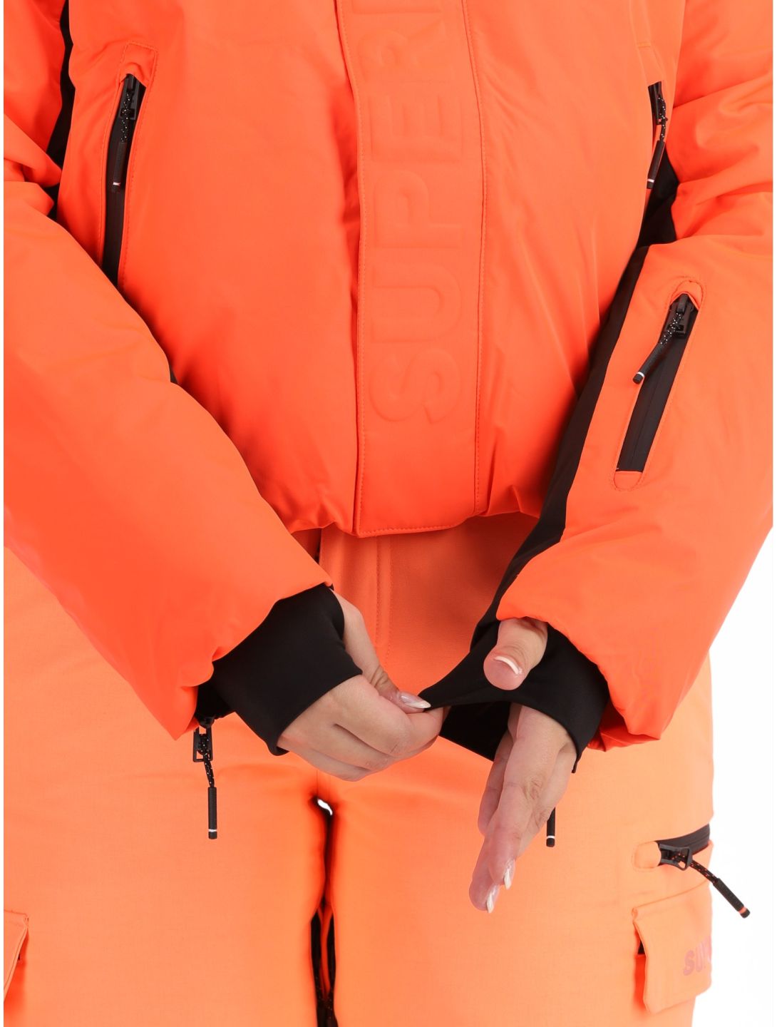 Superdry, Ski Slalom Puffer ski-jas dames Volcanic Coral roze 