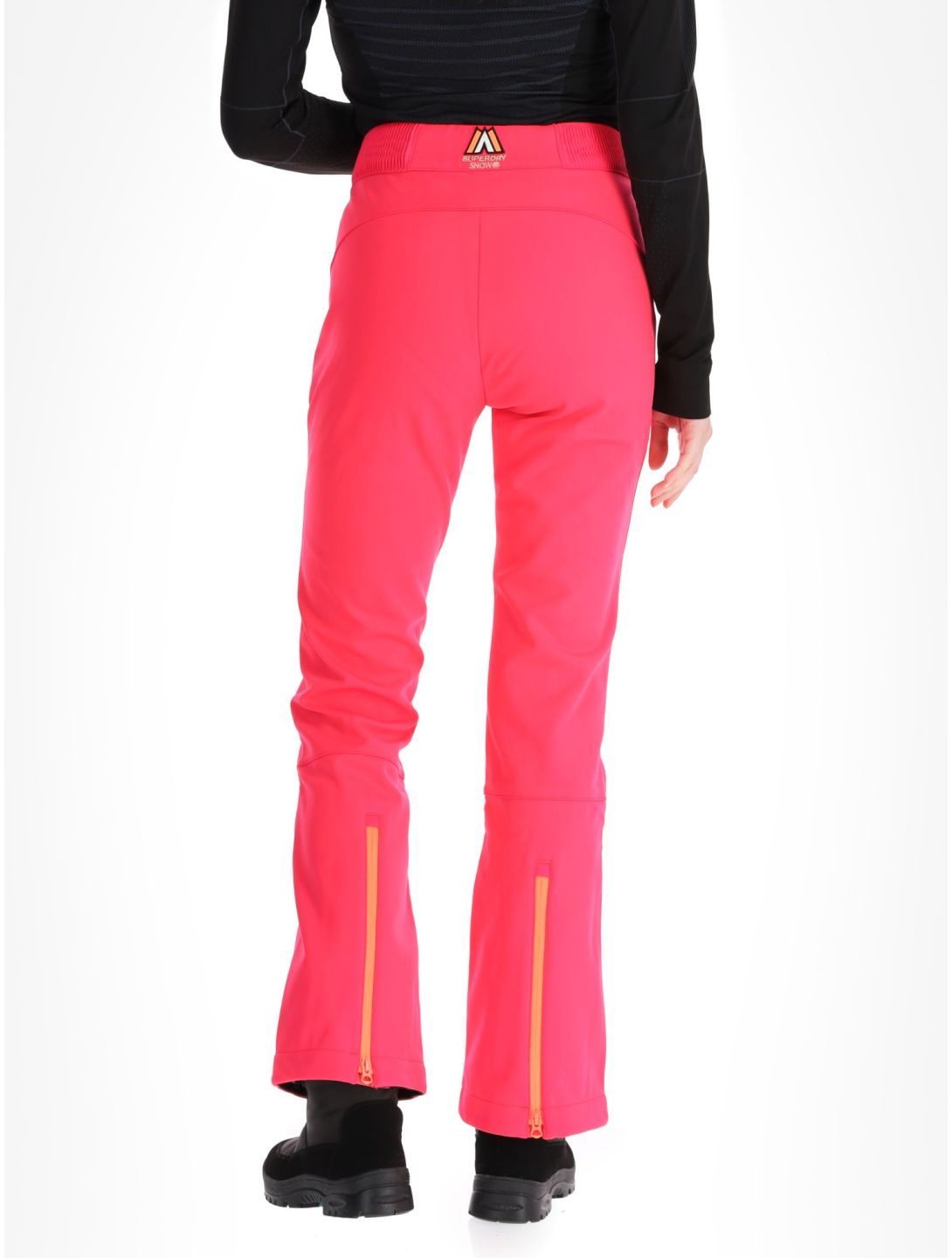 Superdry, Ski Softshell Slim softshell skibroek dames Hyper Fire Pink roze 