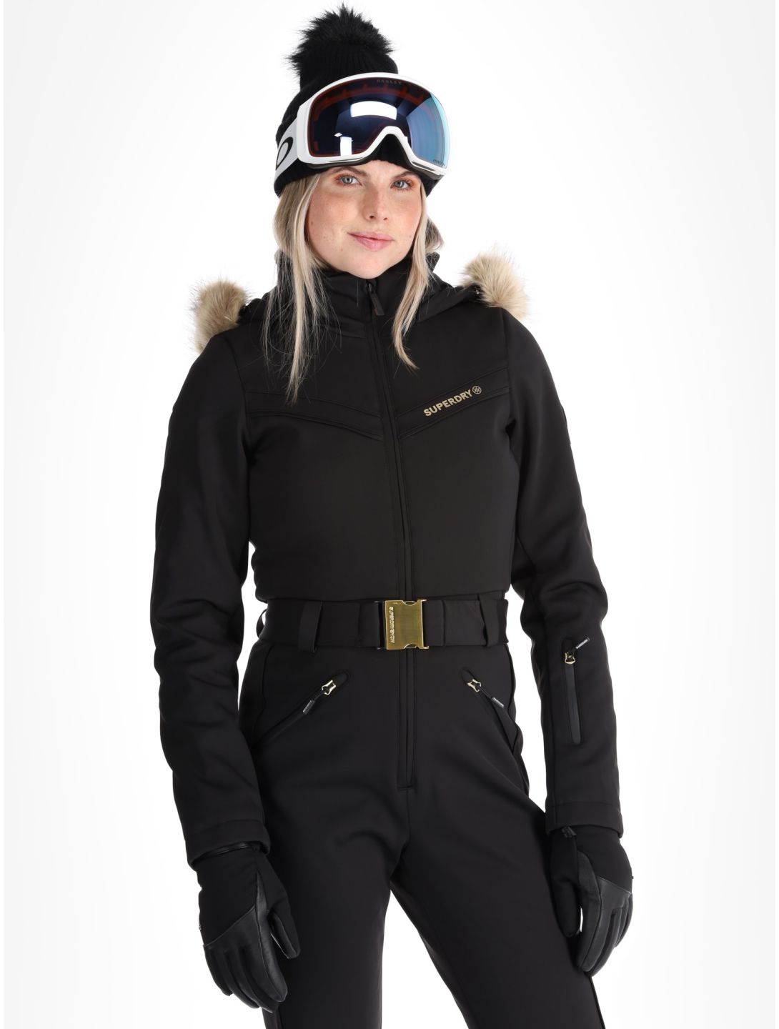 Superdry, Ski Suit ski overall dames Black zwart 