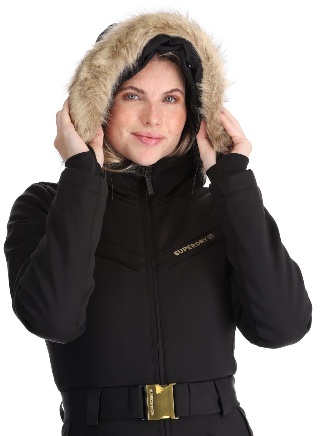 Superdry, Ski Suit ski overall dames Black zwart 