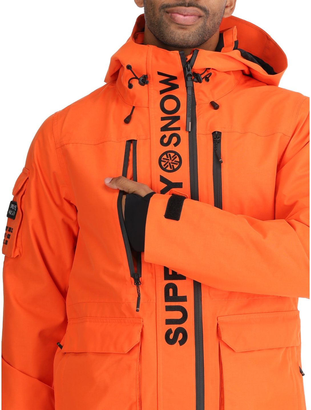 Superdry, Ski Ultimate Rescue ski-jas heren Flame Orange oranje 