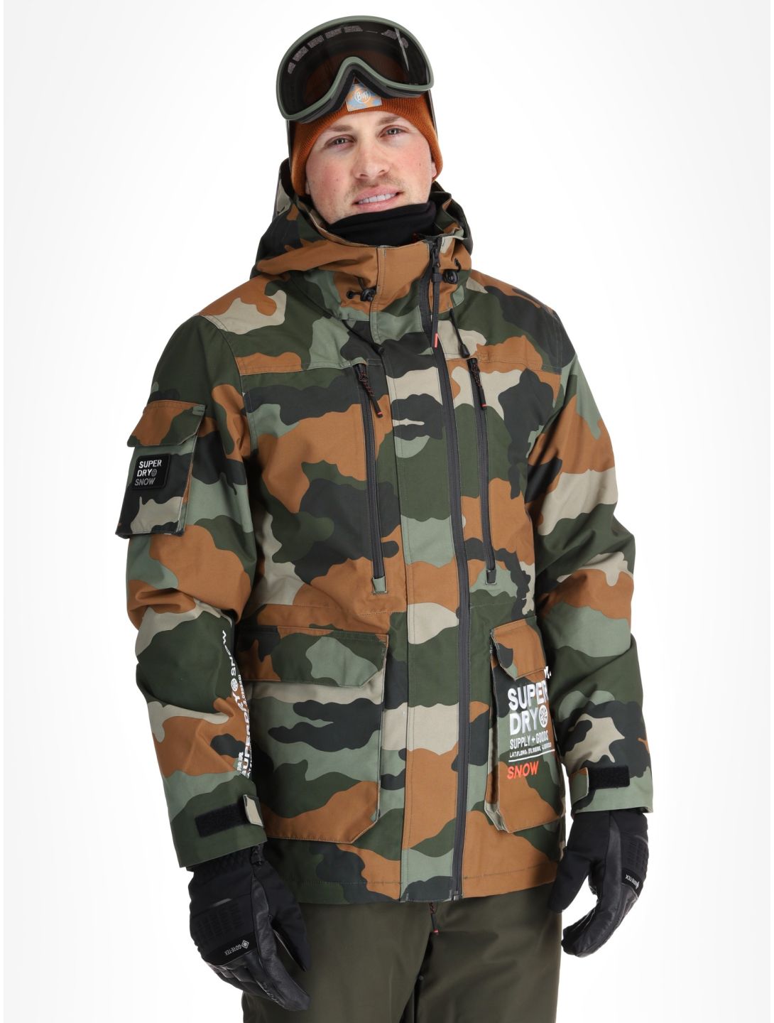 Superdry, Ski Ultimate Rescue ski-jas heren Troops Camo Green groen, multicolor 