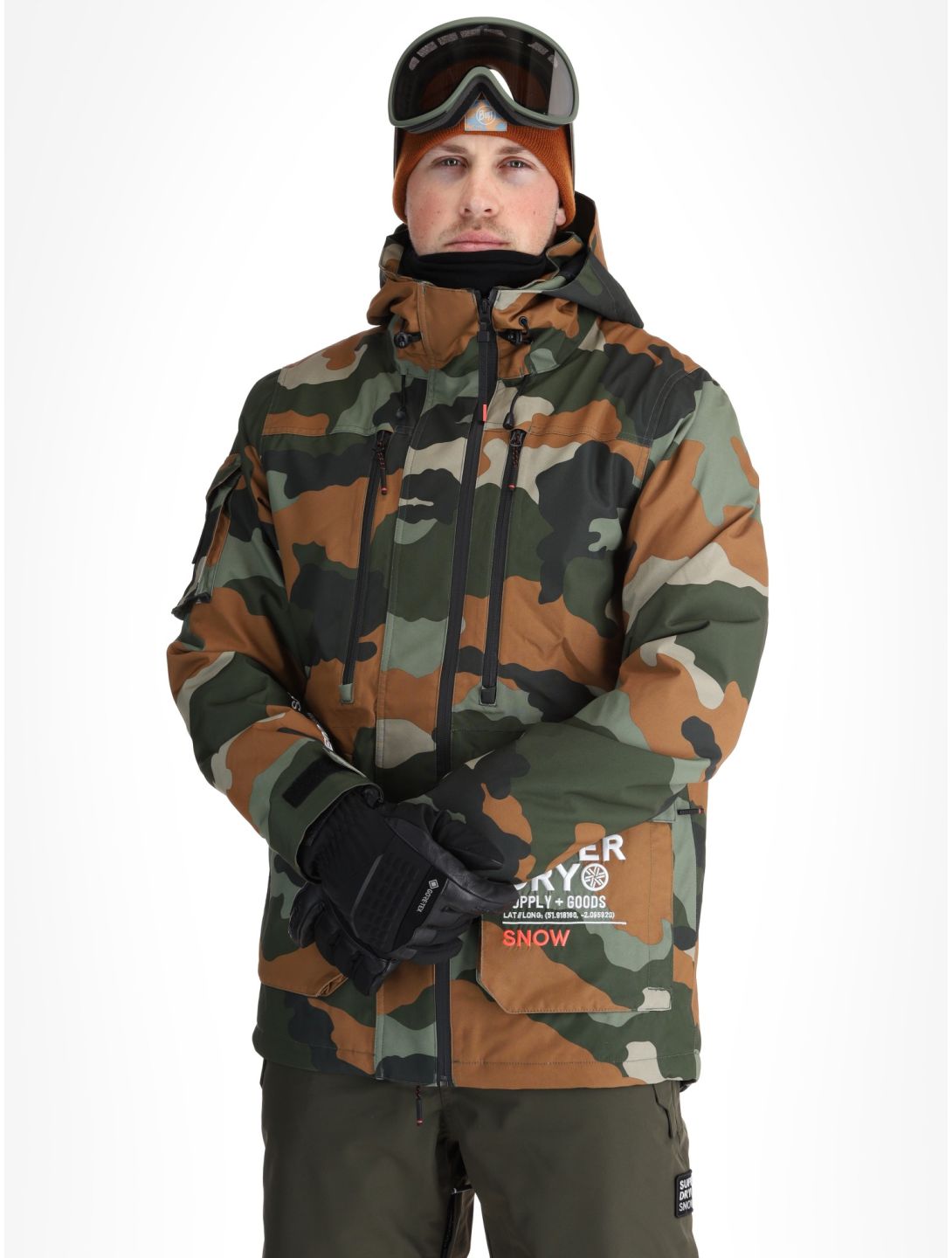 Superdry, Ski Ultimate Rescue ski-jas heren Troops Camo Green groen, multicolor 