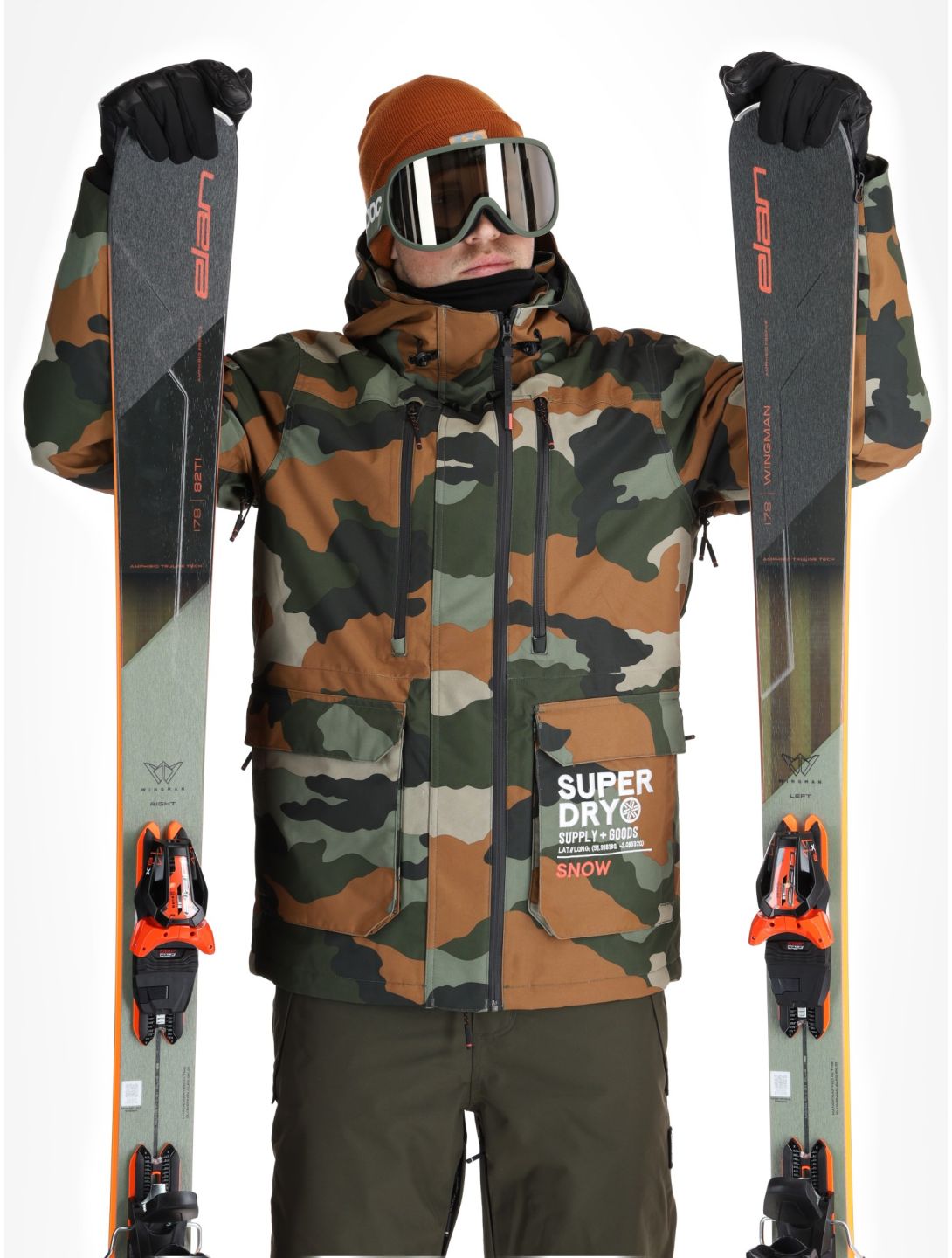 Superdry, Ski Ultimate Rescue ski-jas heren Troops Camo Green groen, multicolor 