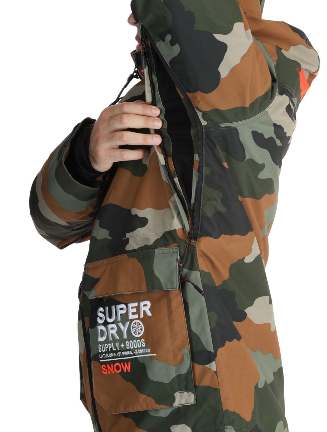 Superdry, Ski Ultimate Rescue ski-jas heren Troops Camo Green groen, multicolor 