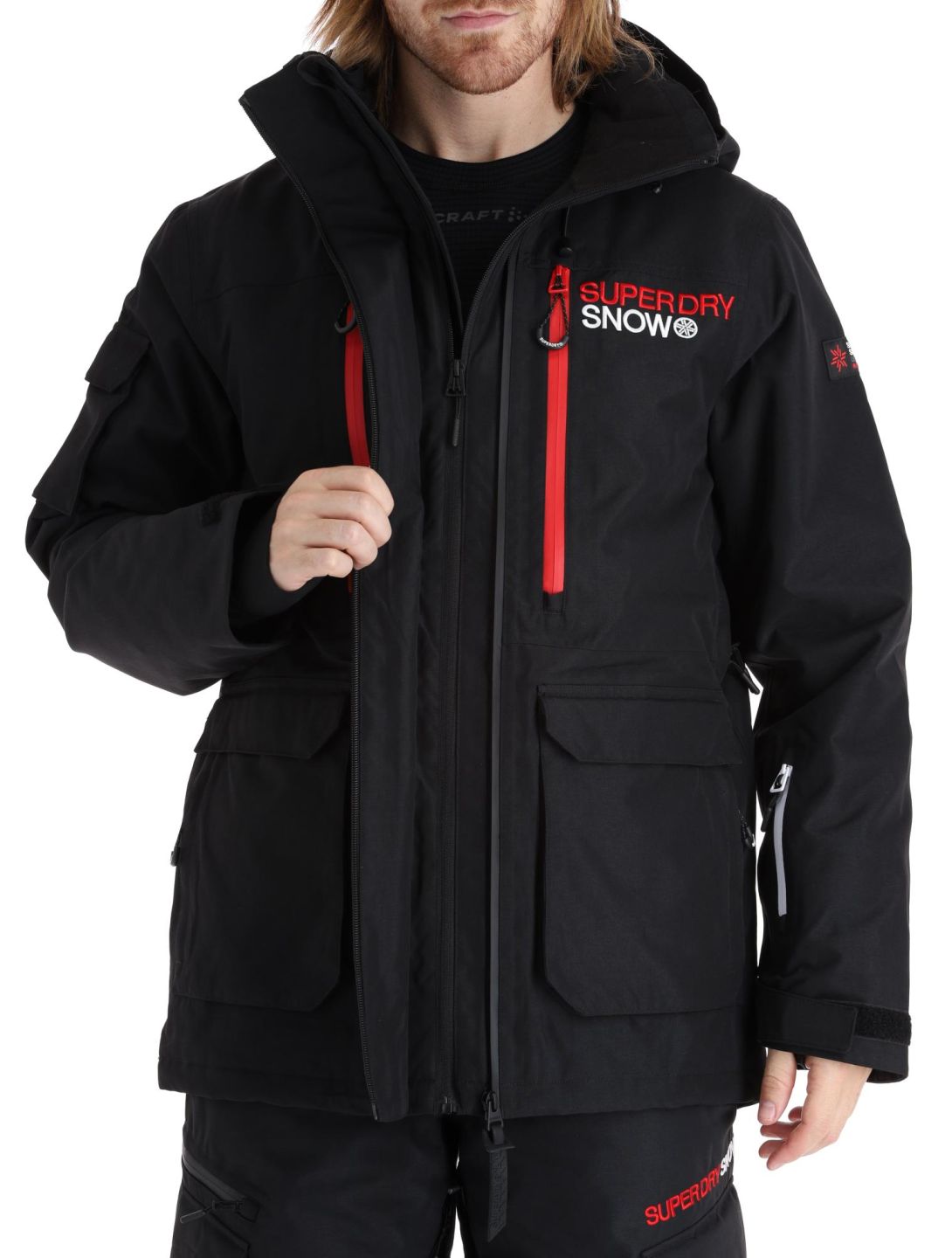 Superdry, Ski Ultimate Rescue ski-jas heren Black zwart 