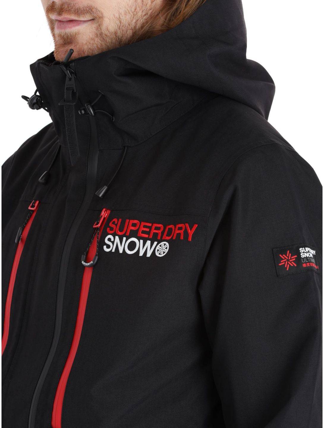 Superdry, Ski Ultimate Rescue ski-jas heren Black zwart 