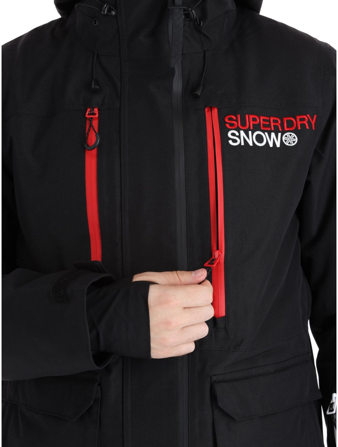 Superdry, Ski Ultimate Rescue ski-jas heren Black zwart 