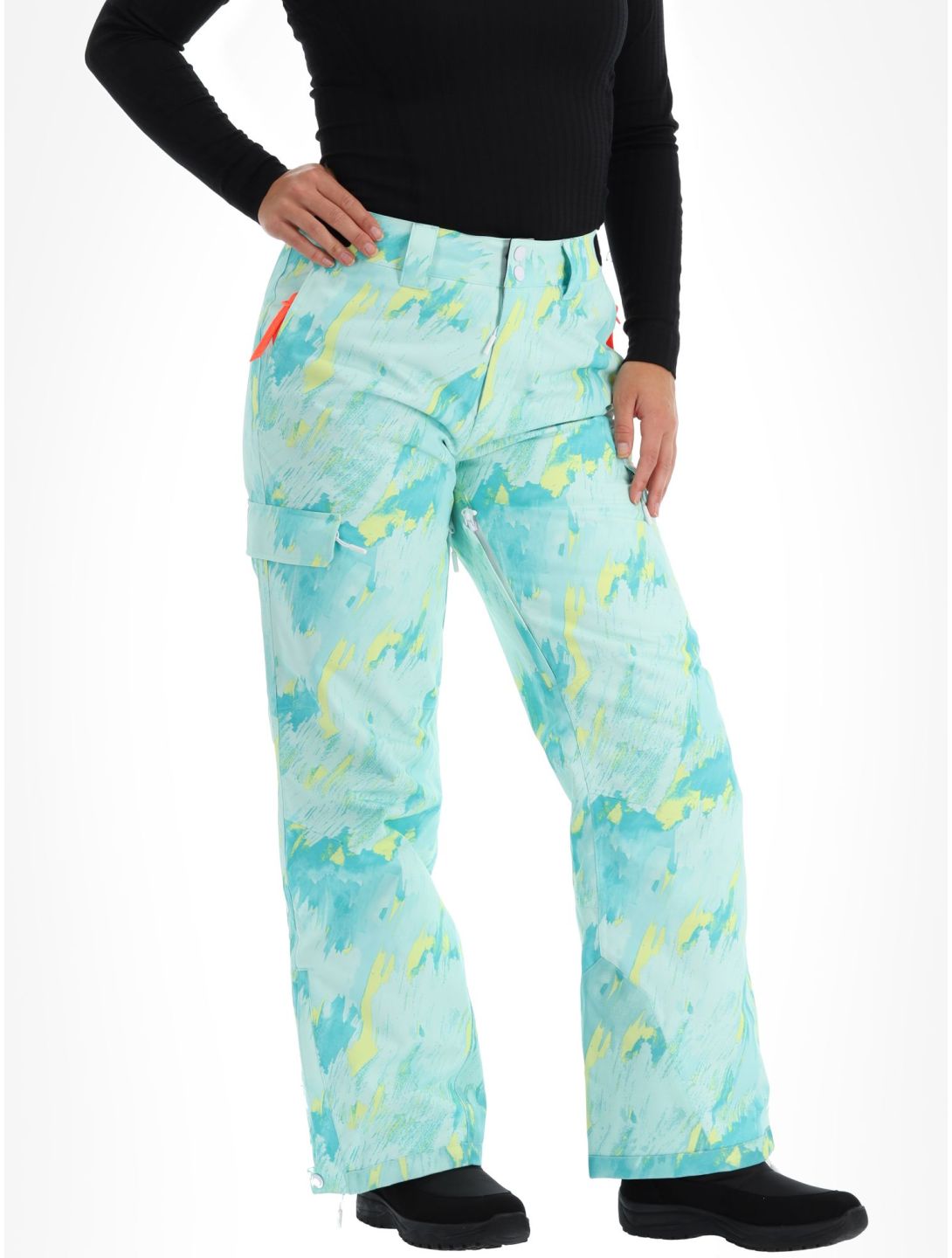 Superdry, Ski Ultimate Rescue skibroek dames Abstract Teal Lime groen 