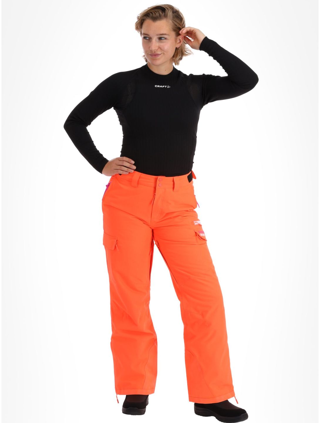 Superdry, Ski Ultimate Rescue skibroek dames Hyper Fire Coral oranje 