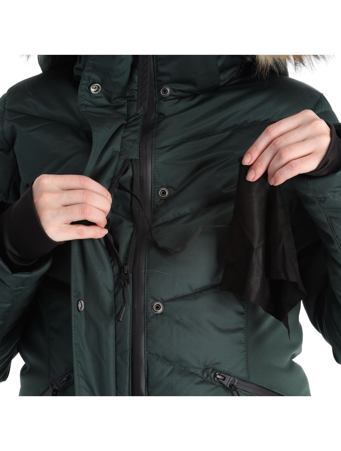 Superdry, Snow Luxe Puffer ski-jas dames eagle groen 