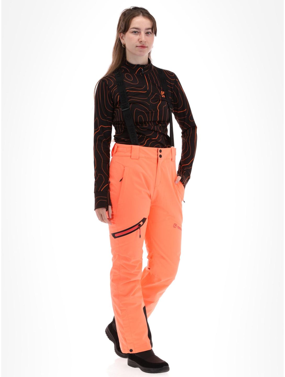 Tenson, Core Ski skibroek dames Coral Neon oranje 