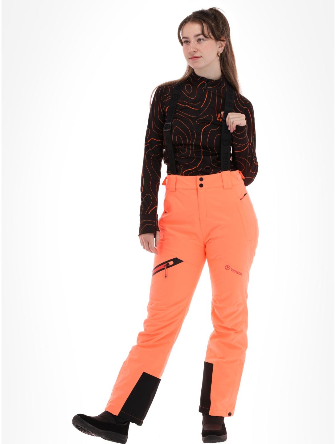 Tenson, Core Ski skibroek dames Coral Neon oranje 