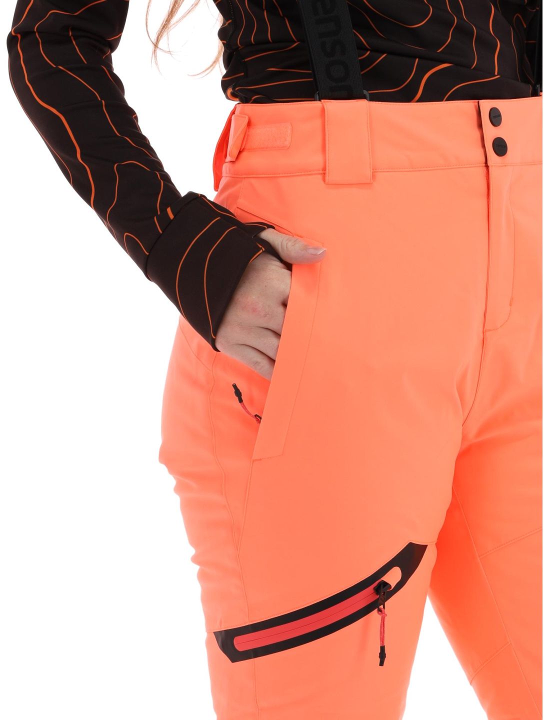 Tenson, Core Ski skibroek dames Coral Neon oranje 