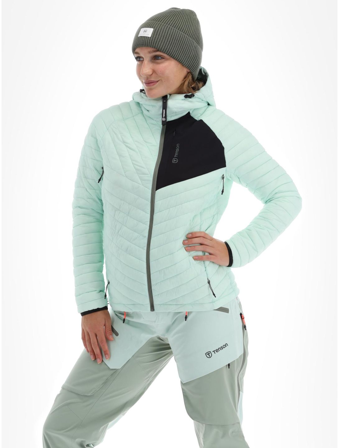 Tenson, Touring Puffer donsjas dames Light Green groen 