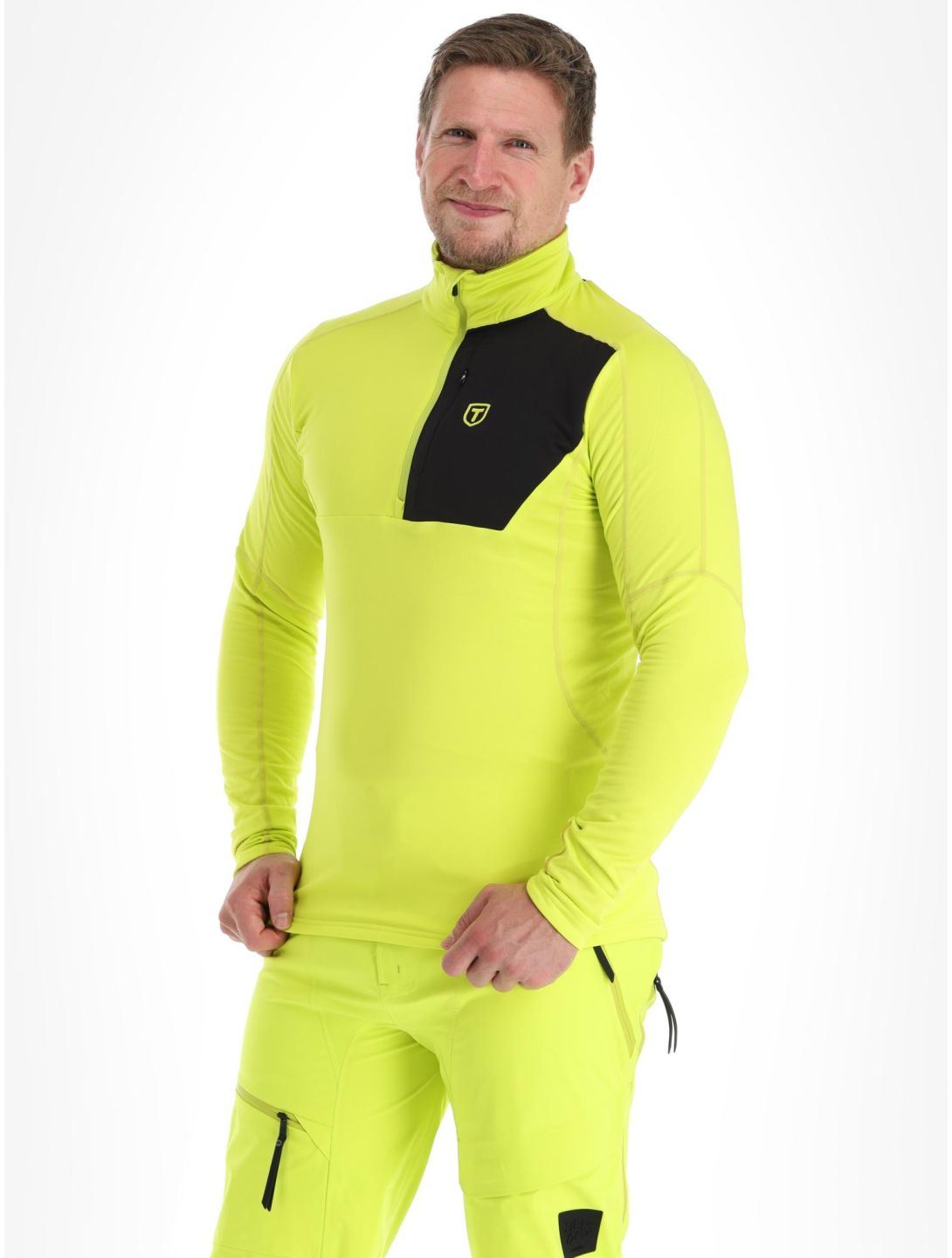 Tenson, TXlite Half Zip skipully heren Acid Lemon geel 