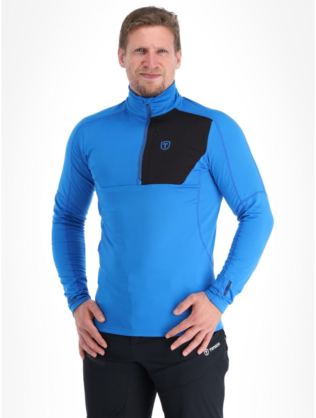 Tenson, TXlite Half Zip skipully heren Electric Blue Lemonade blauw 