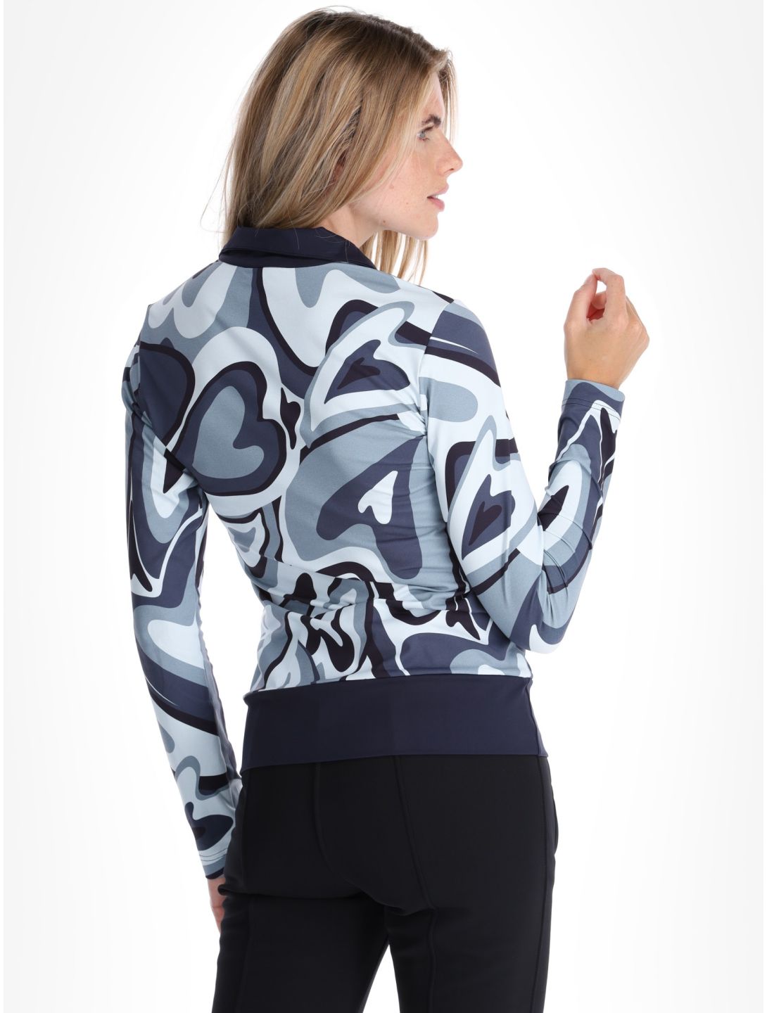 Toni Sailer, Wieka Print skipully dames Blue Frost blauw 