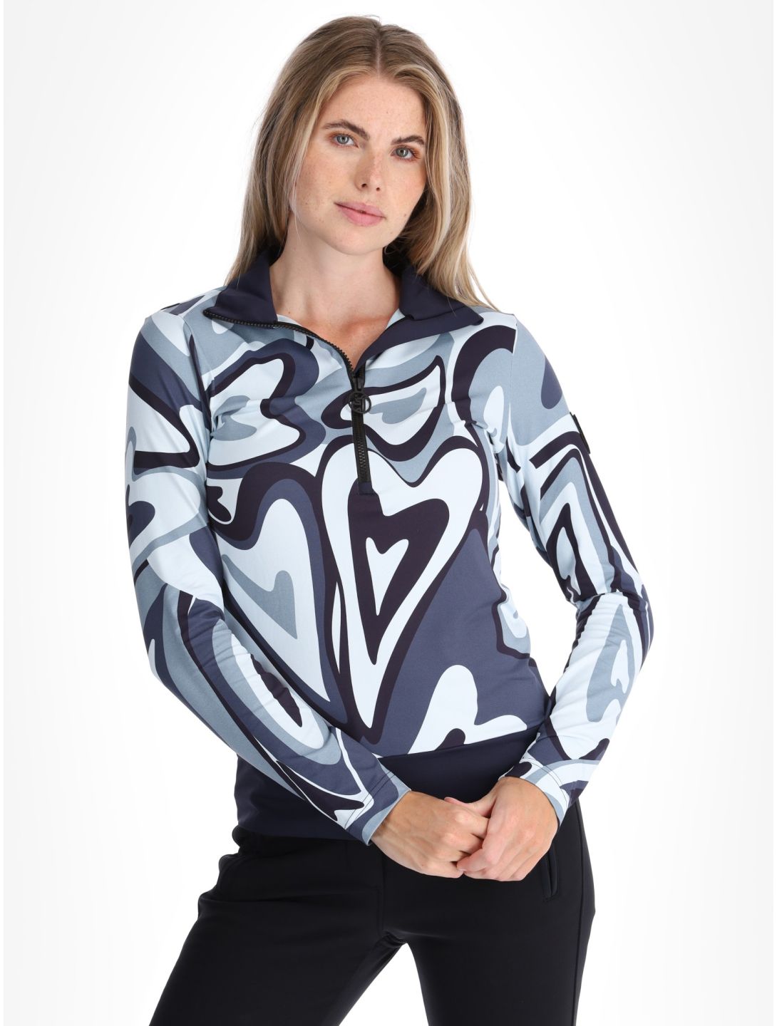 Toni Sailer, Wieka Print skipully dames Blue Frost blauw 