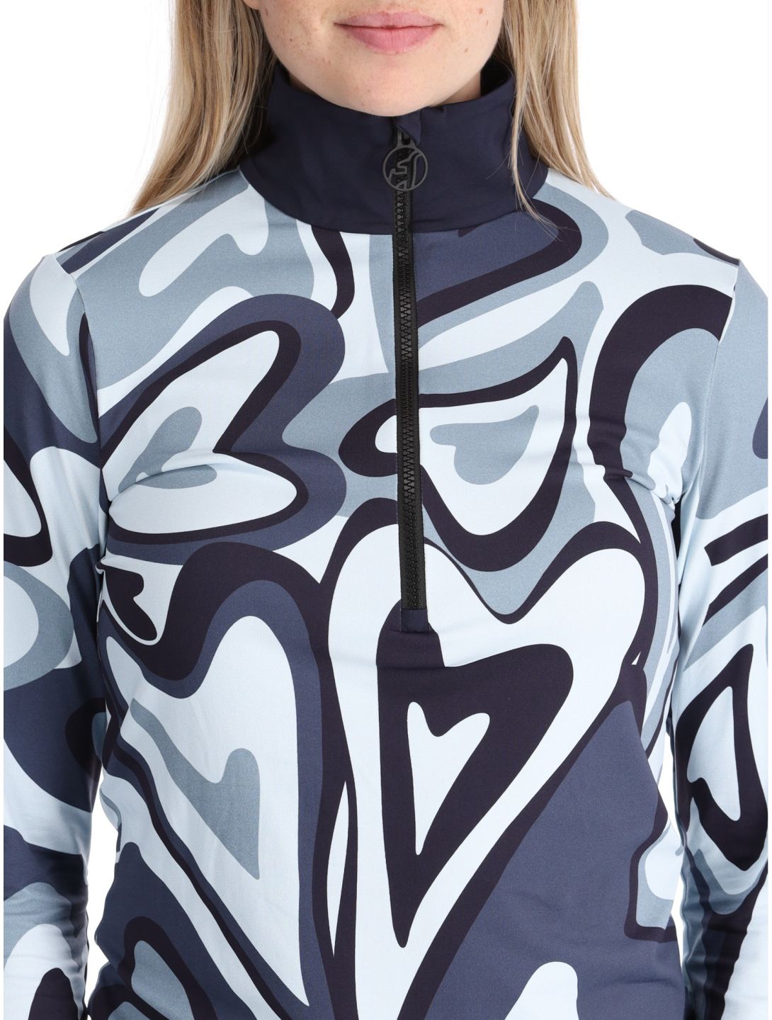 Toni Sailer, Wieka Print skipully dames Blue Frost blauw 