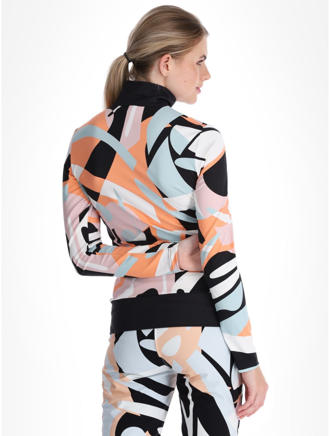 Toni Sailer, Wieka Print skipully dames Clementine Sorbet oranje 