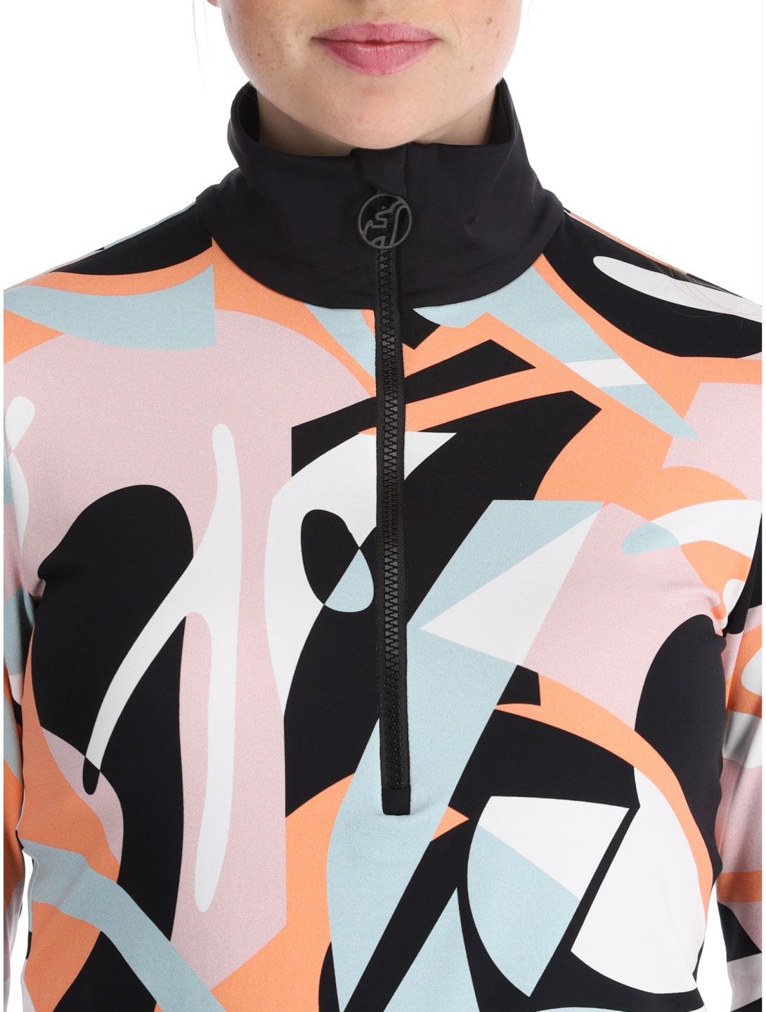 Toni Sailer, Wieka Print skipully dames Clementine Sorbet oranje 