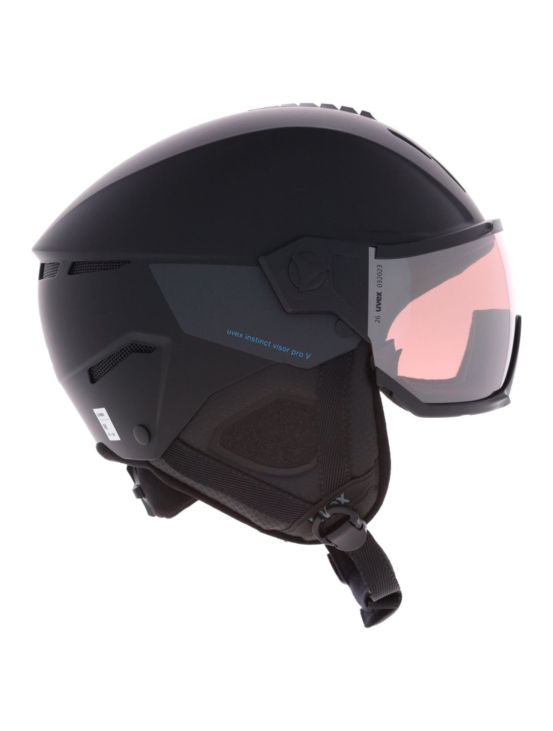 Uvex, Instinct Visor Pro V skihelm met vizier unisex Black Matt / Silver zwart 