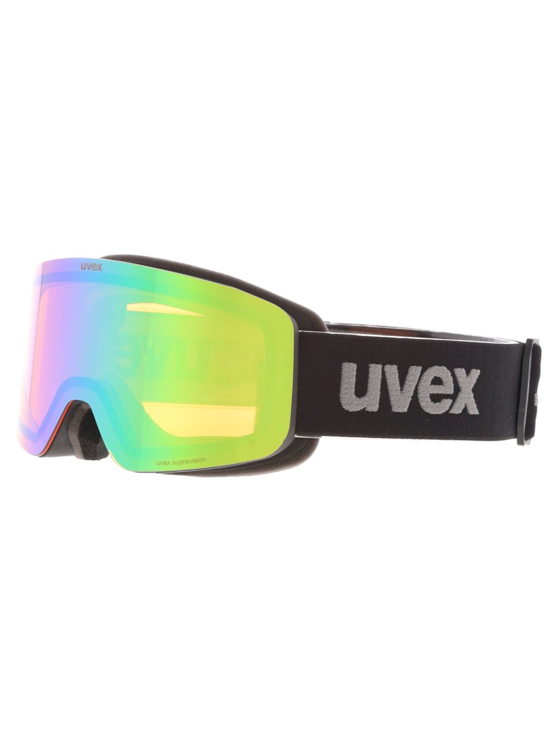 Uvex, Pwdr FM skibril kinderen Black Matt/ Mirror Green groen, zwart 