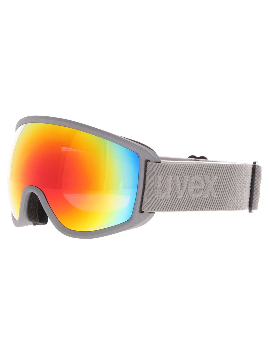 Uvex, Topic Fm skibril unisex Rhino Matt / Rainbow Rose grijs, multicolor 