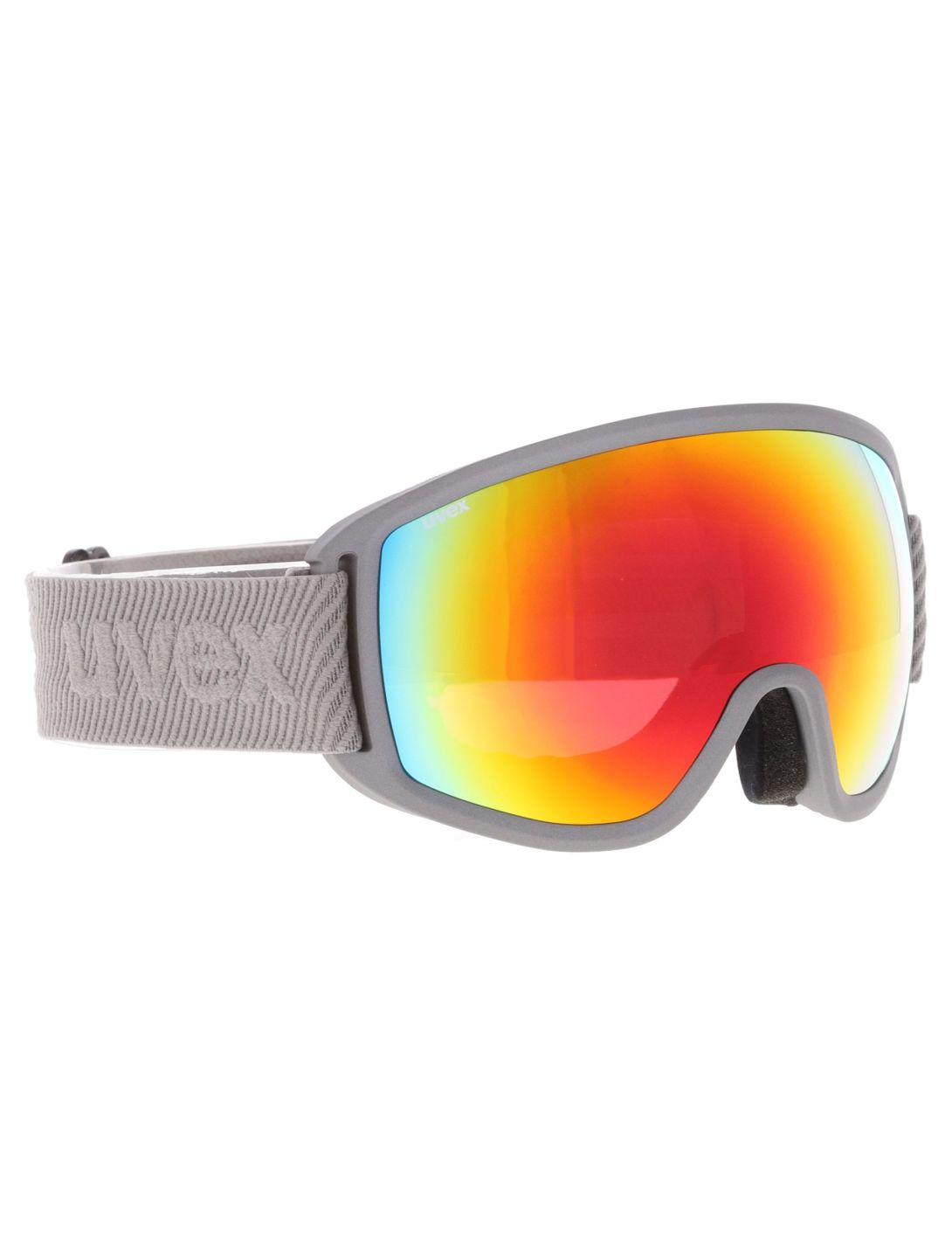 Uvex, Topic Fm skibril unisex Rhino Matt / Rainbow Rose grijs, multicolor 