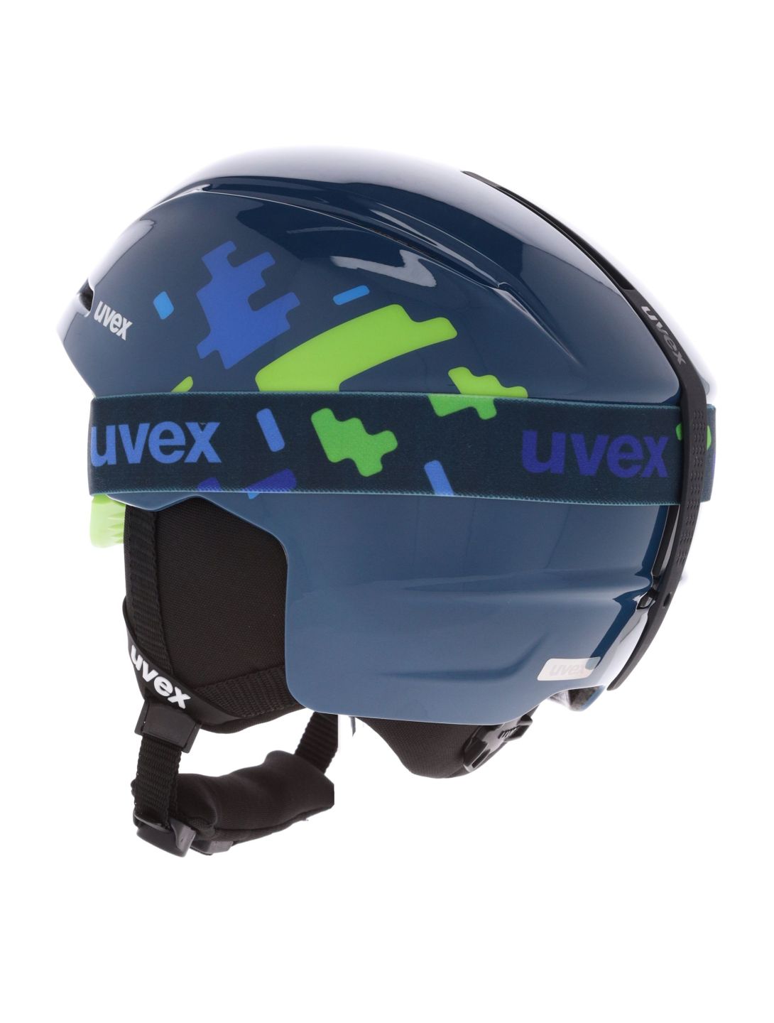 Uvex, Viti Set + Speedy Pro skihelm kinderen Blue Puzzle blauw 