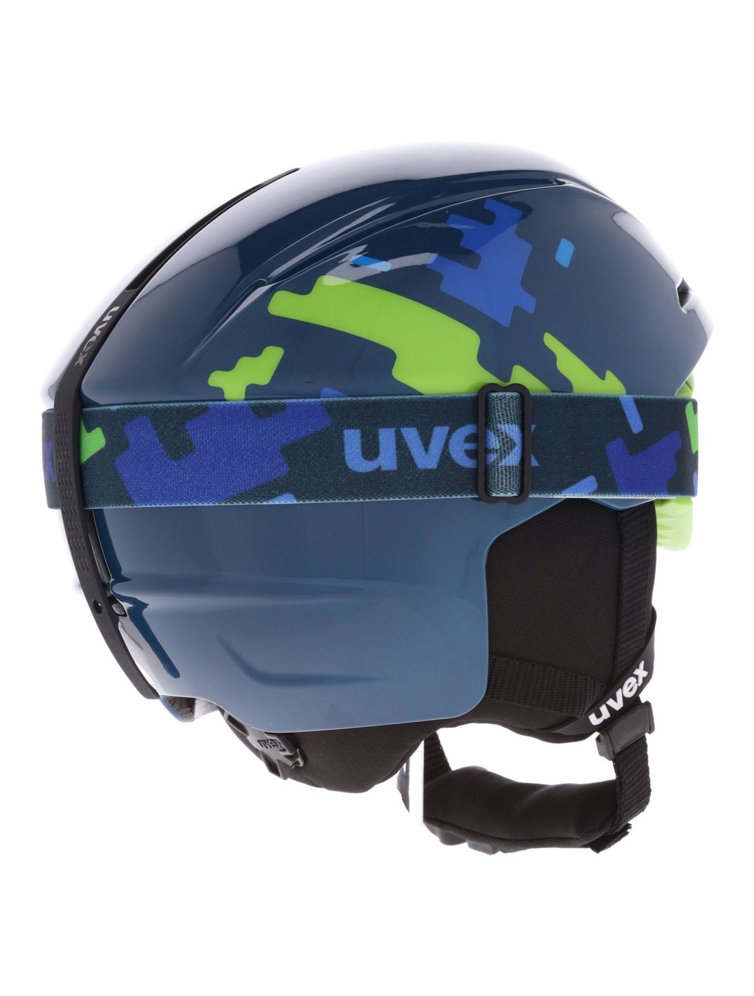 Uvex, Viti Set + Speedy Pro skihelm kinderen Blue Puzzle blauw 