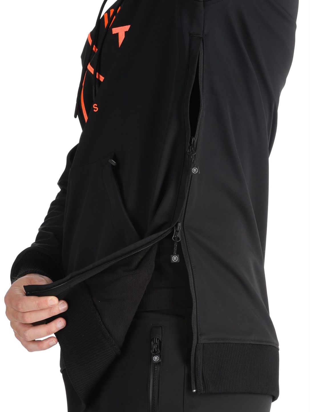 Watts, ORBITAL softshell ski-jas heren Black / Fluo Orange oranje, zwart 