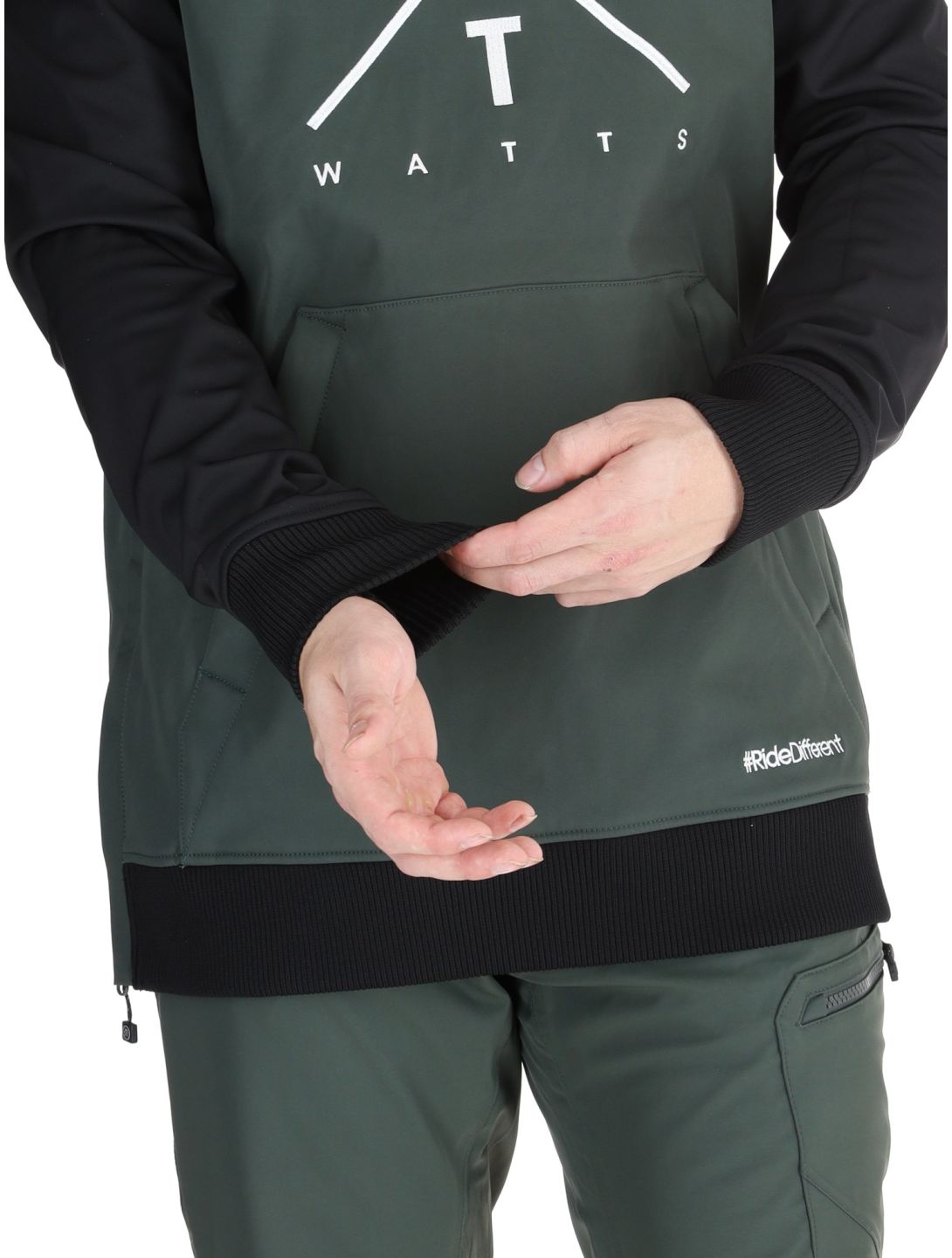 Watts, ORBITAL softshell ski-jas heren Forest / White groen, wit, zwart 