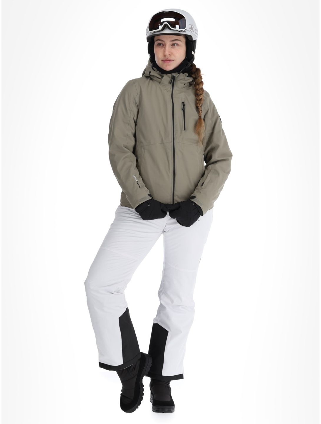 Whistler, Drizzle ski-jas dames Vetiver grijs 