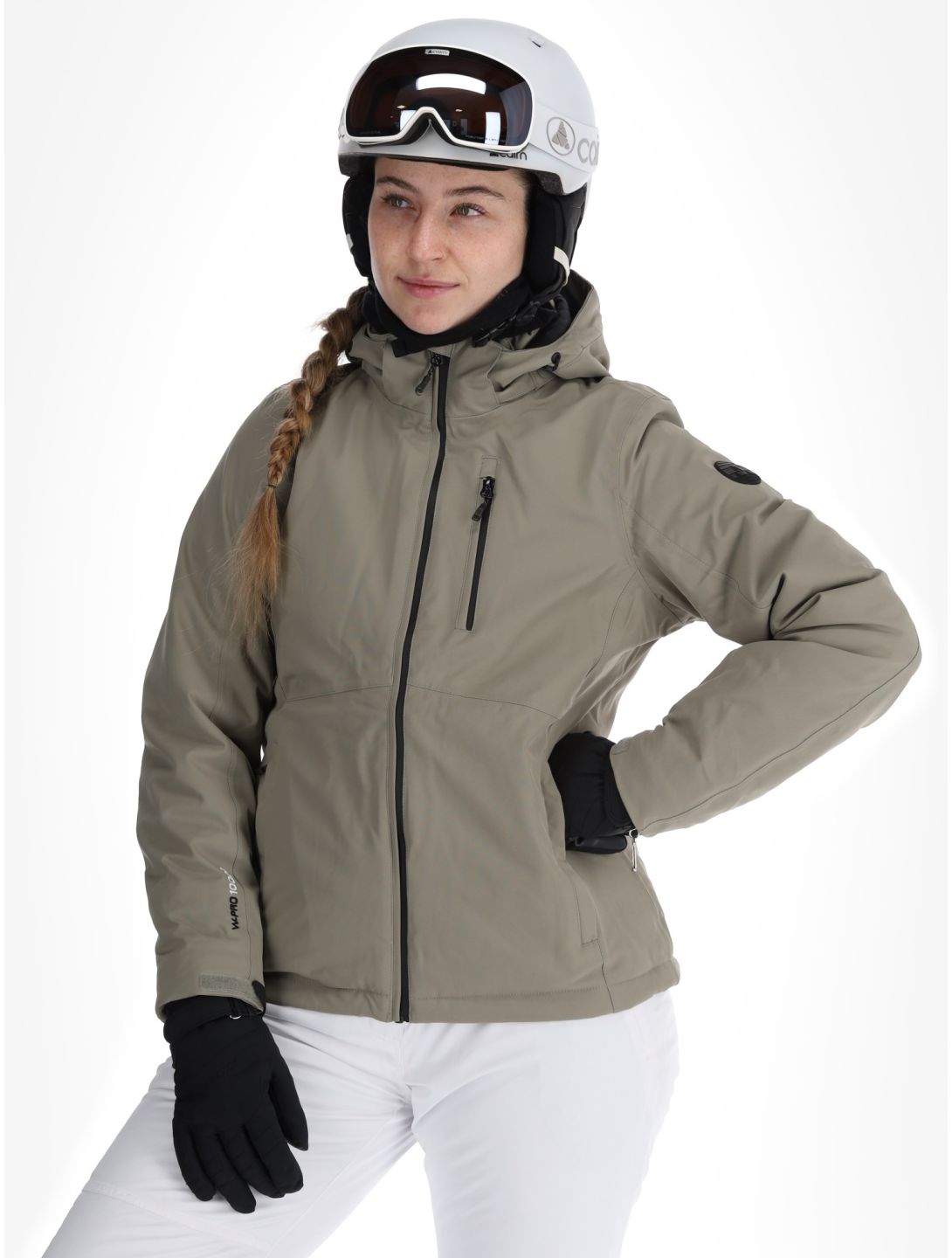 Whistler, Drizzle ski-jas dames Vetiver grijs 