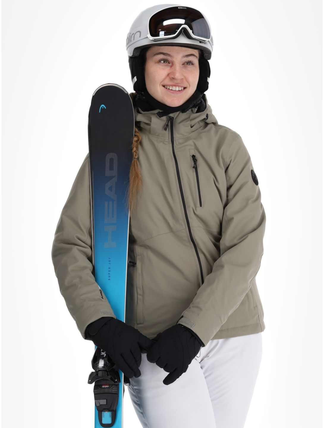 Whistler, Drizzle ski-jas dames Vetiver grijs 