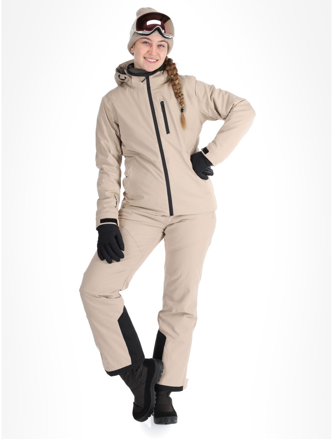 Whistler, Jada ski-jas dames Simply Taupe grijs 