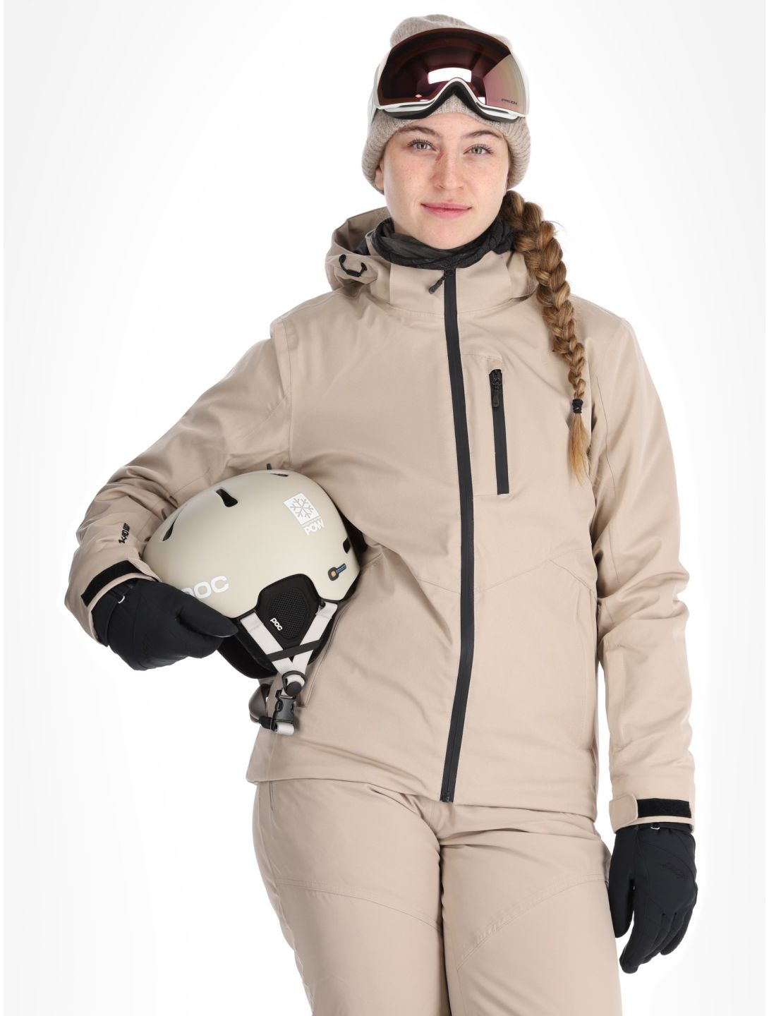 Whistler, Jada ski-jas dames Simply Taupe grijs 