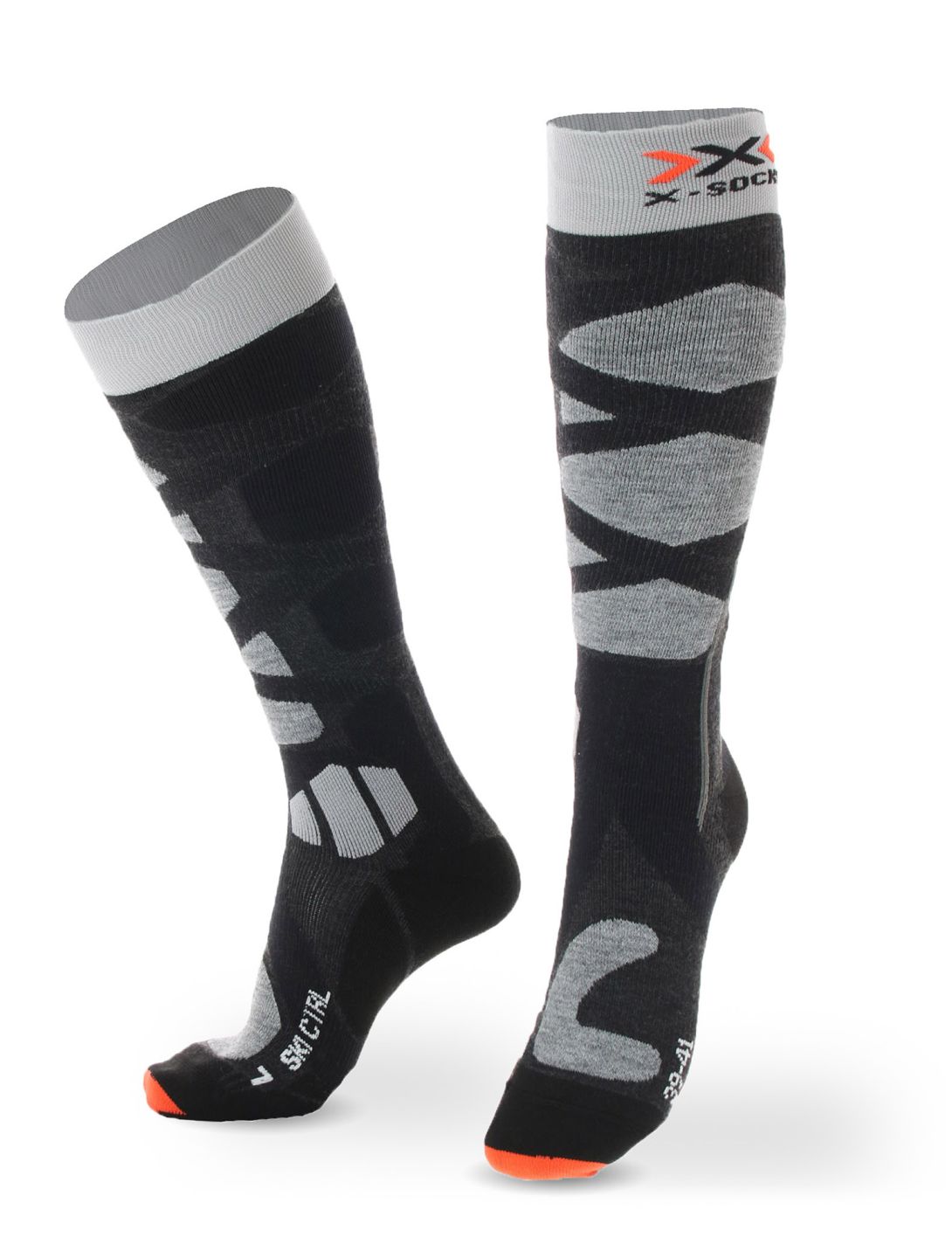 X-socks, Ski Control 4.0 skisokken unisex Anthracite / Grey grijs 