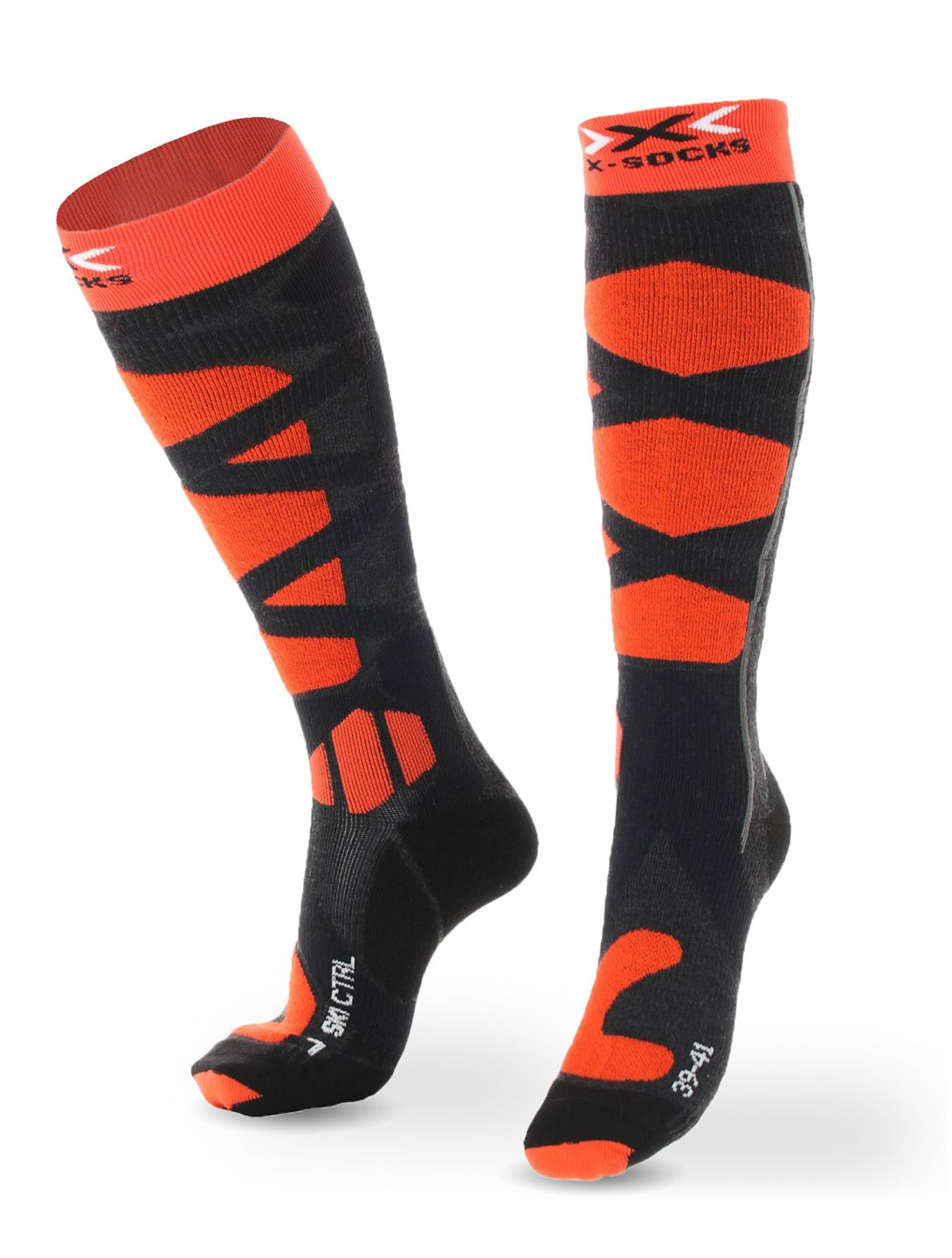 X-socks, Ski Control 4.0 skisokken unisex Anthracite / Orange grijs, oranje 