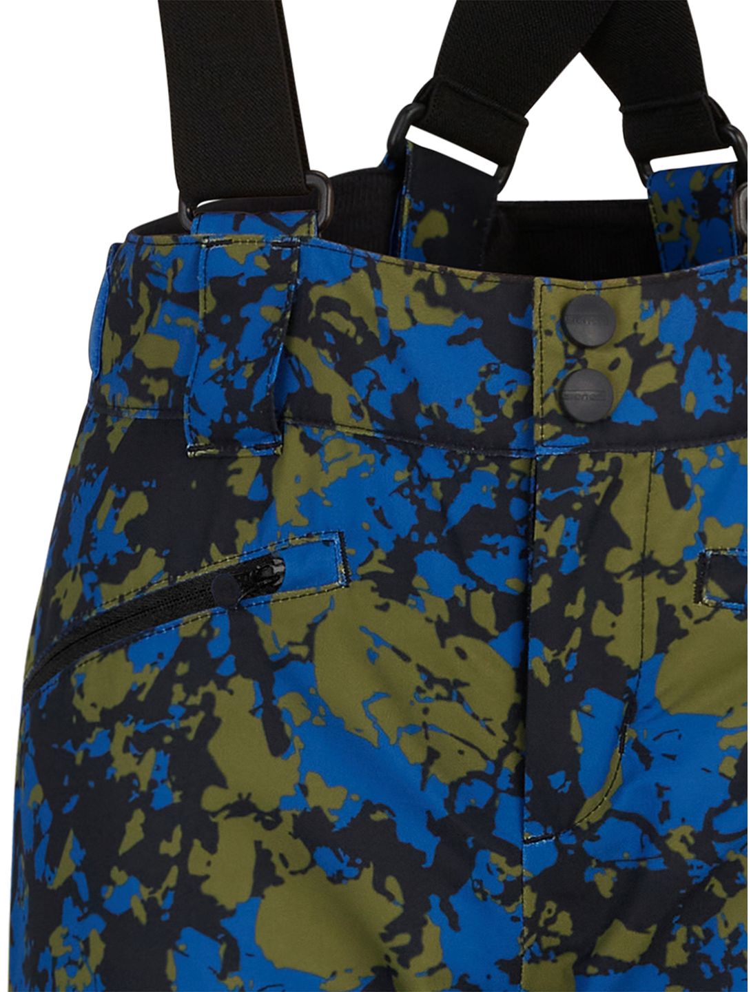 Ziener, Axi Junior skibroek kinderen Natural Camo blauw, groen, zwart 