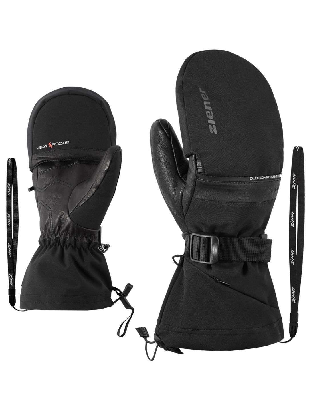 Ziener, Gallinus AS skihandschoenen heren Black zwart 