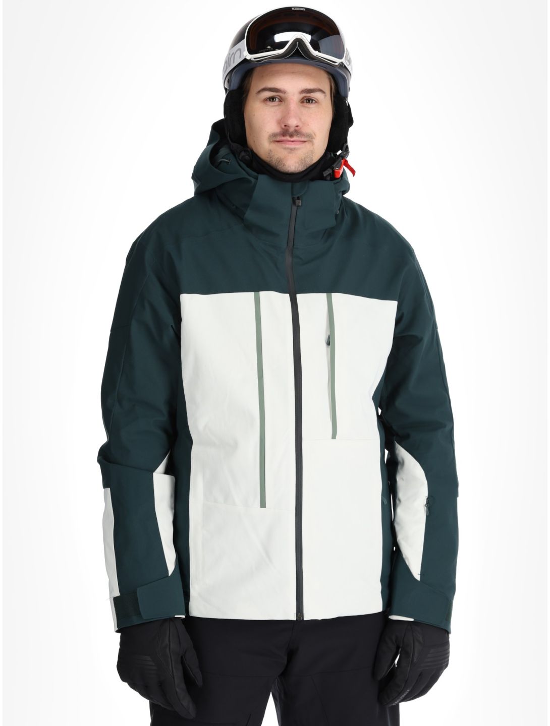 Ziener, Taponga ski-jas heren Dark Jungle groen, wit 