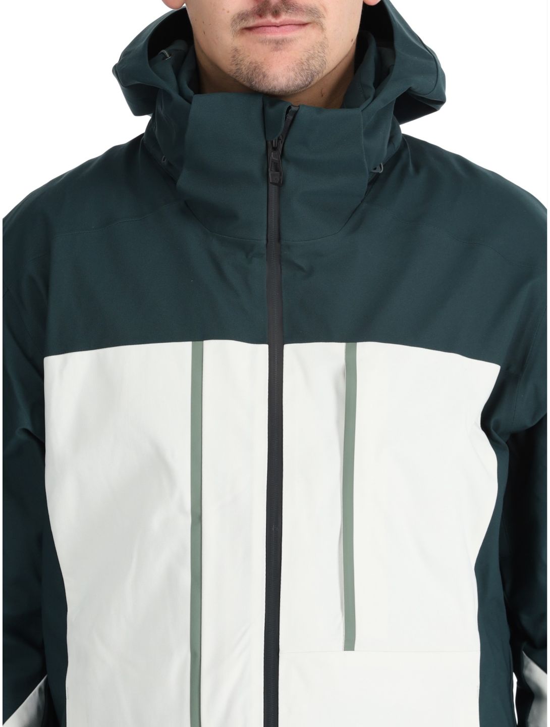 Ziener, Taponga ski-jas heren Dark Jungle groen, wit 