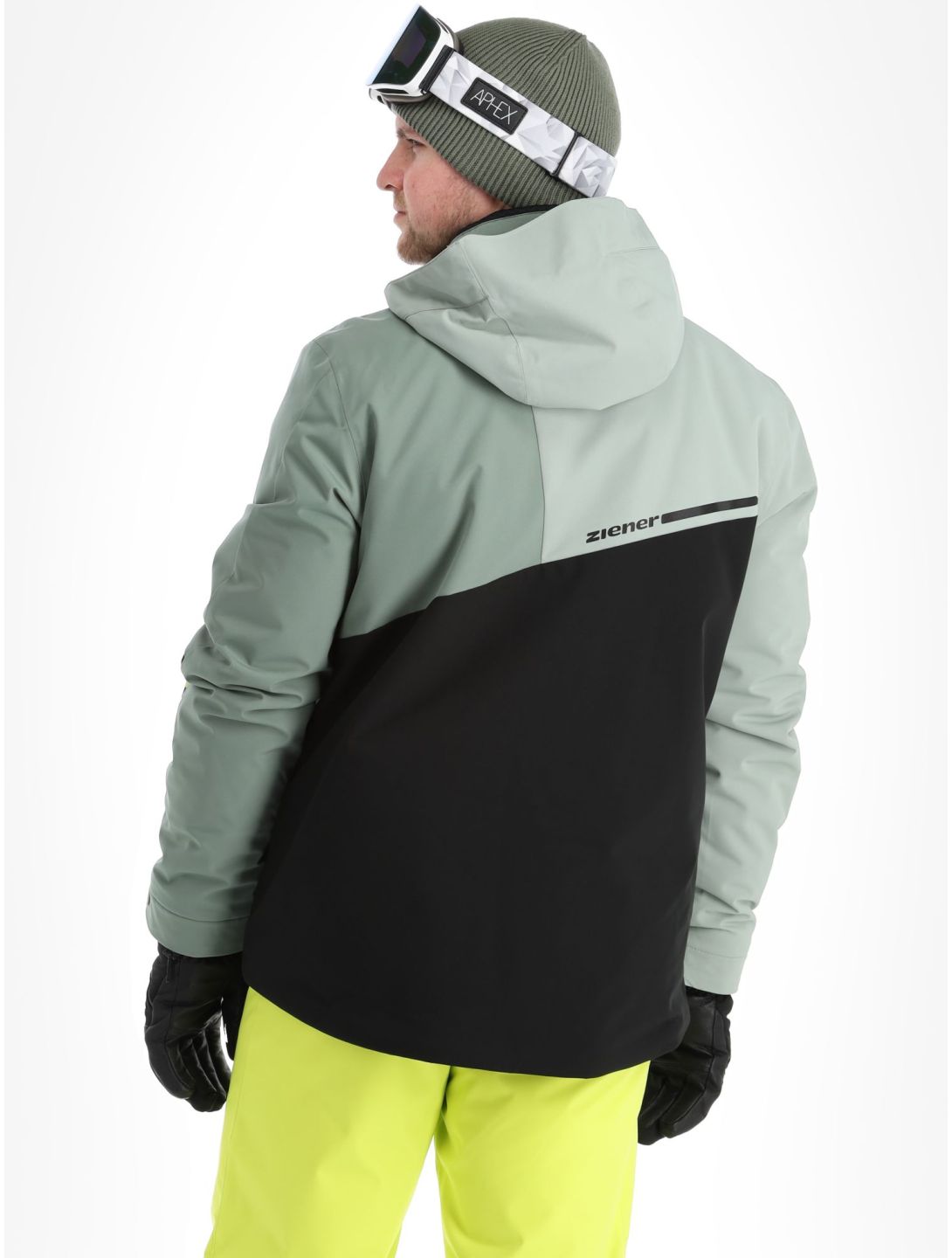 Ziener, Timpa ski-jas heren Black.Green Mud groen, zwart 