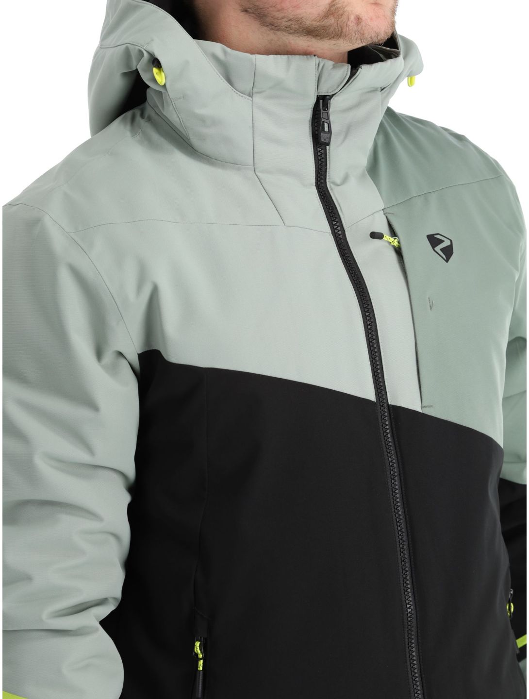 Ziener, Timpa ski-jas heren Black.Green Mud groen, zwart 