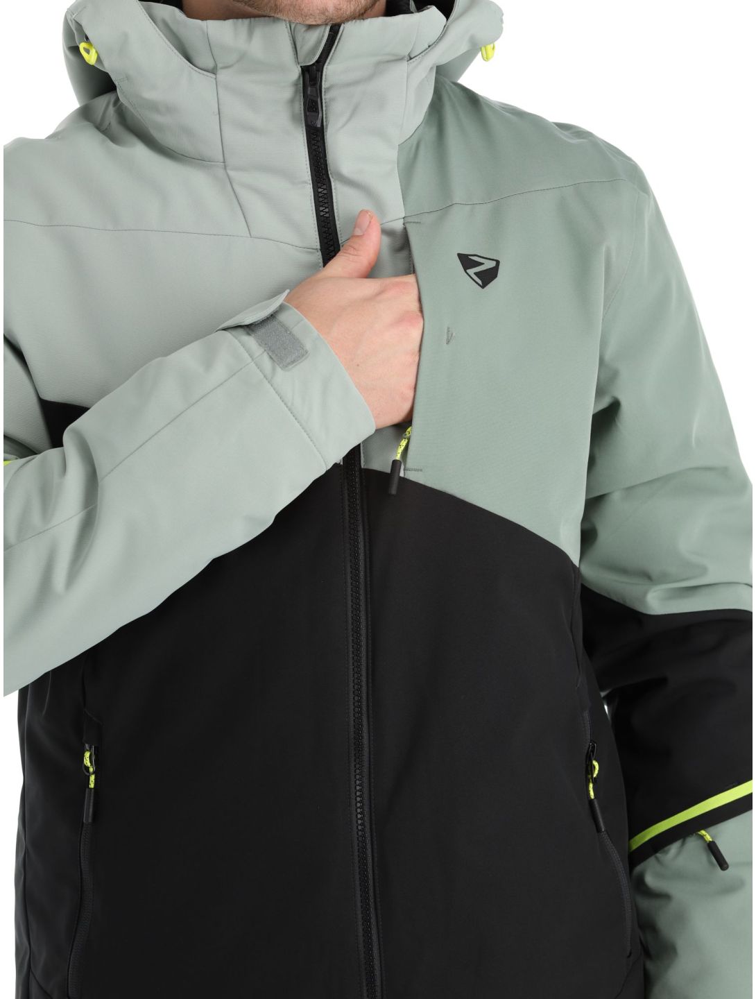 Ziener, Timpa ski-jas heren Black.Green Mud groen, zwart 