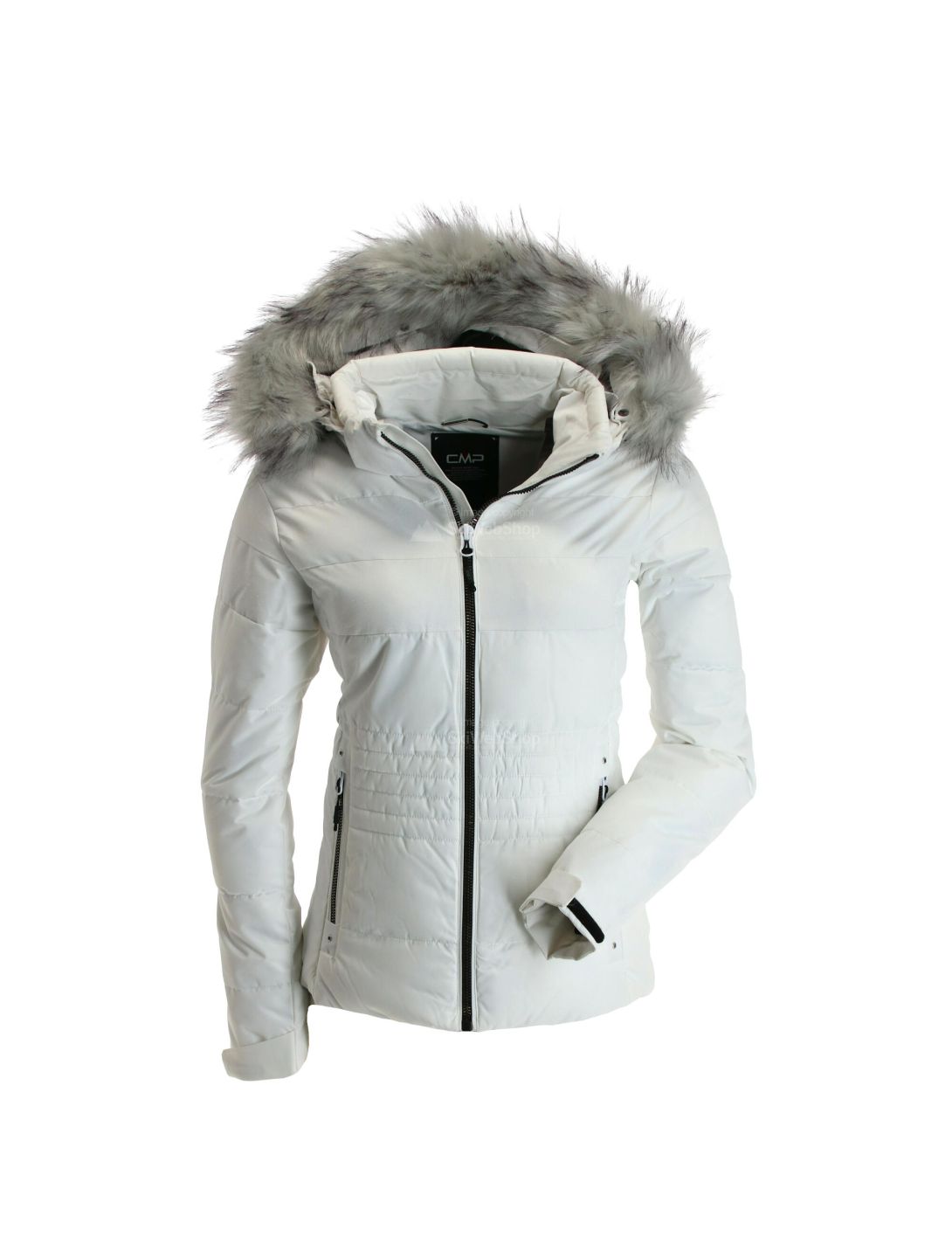 CMP, Ski jacket zip hood, ski-jas, dames, wit